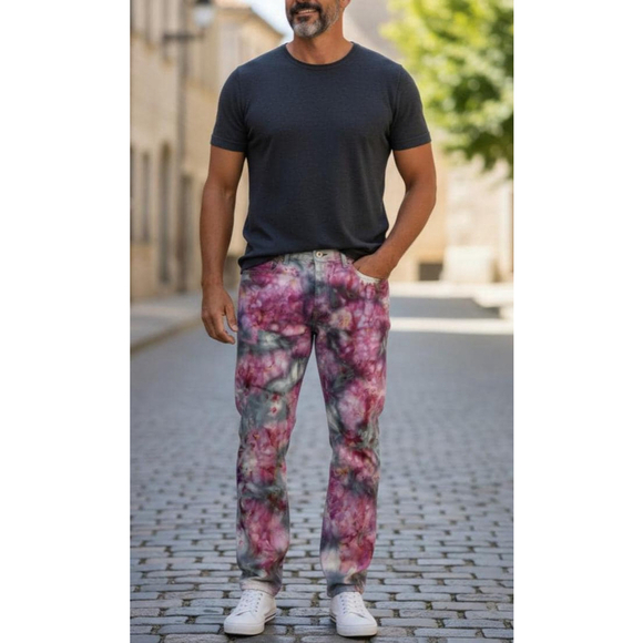 Reclaimed Vintage Levi's 550 Jeans: Hand-Tie-Dyed, Unique Hand-Dyed Levis - Picture 8 of 16